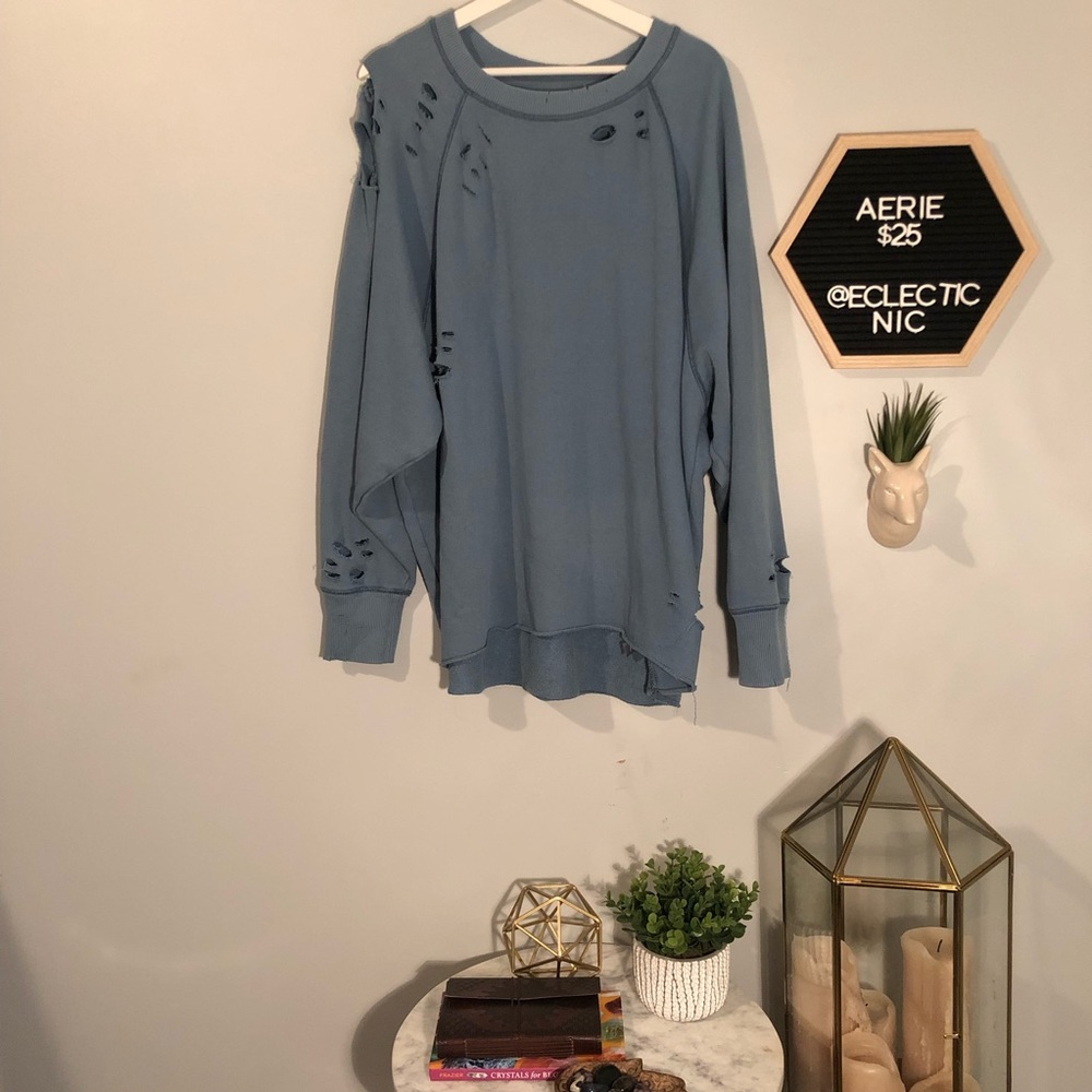 Aerie Distressed Sweatshirt